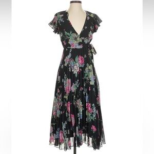 ASOS SIZE 4 Cocktail Floral Black Dress